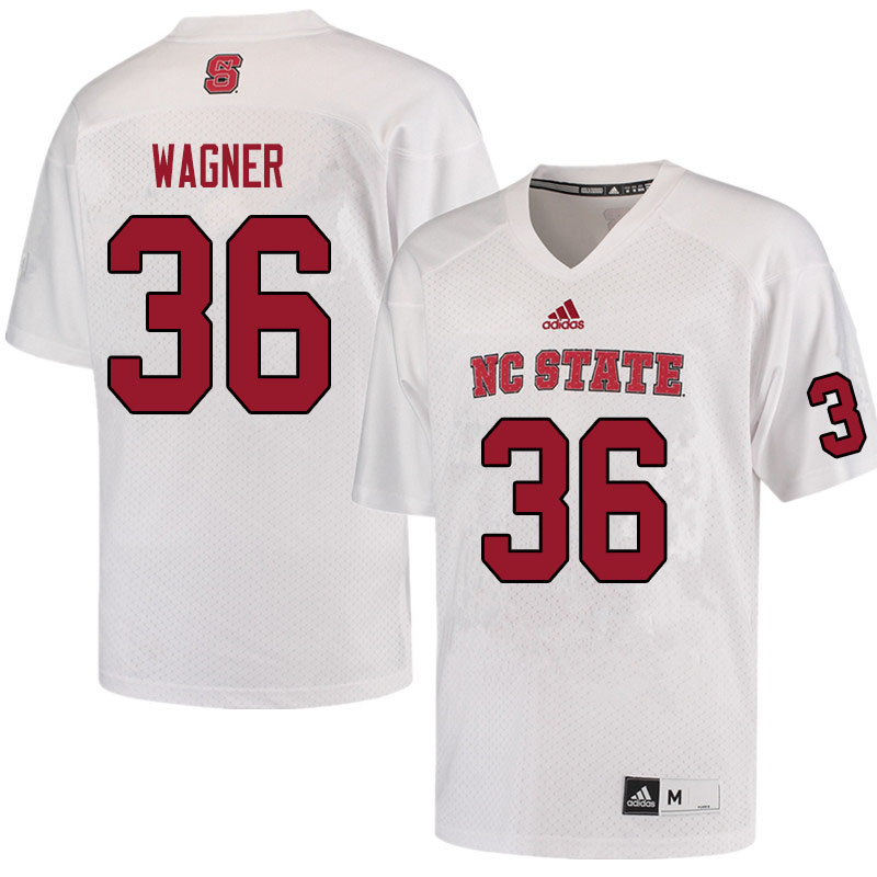 Men #36 Matthew Wagner NC State Wolfpack College Football Jerseys Sale-White - Click Image to Close